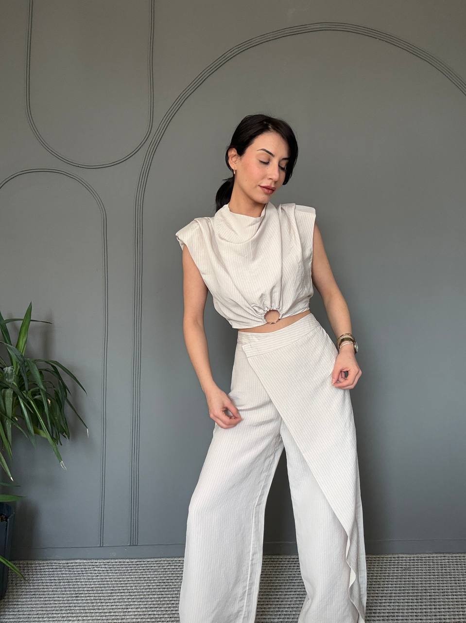 Adina Muadil İkili Takım Krem