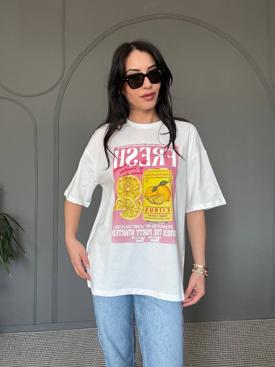 Limon Baskılı T-Shirt